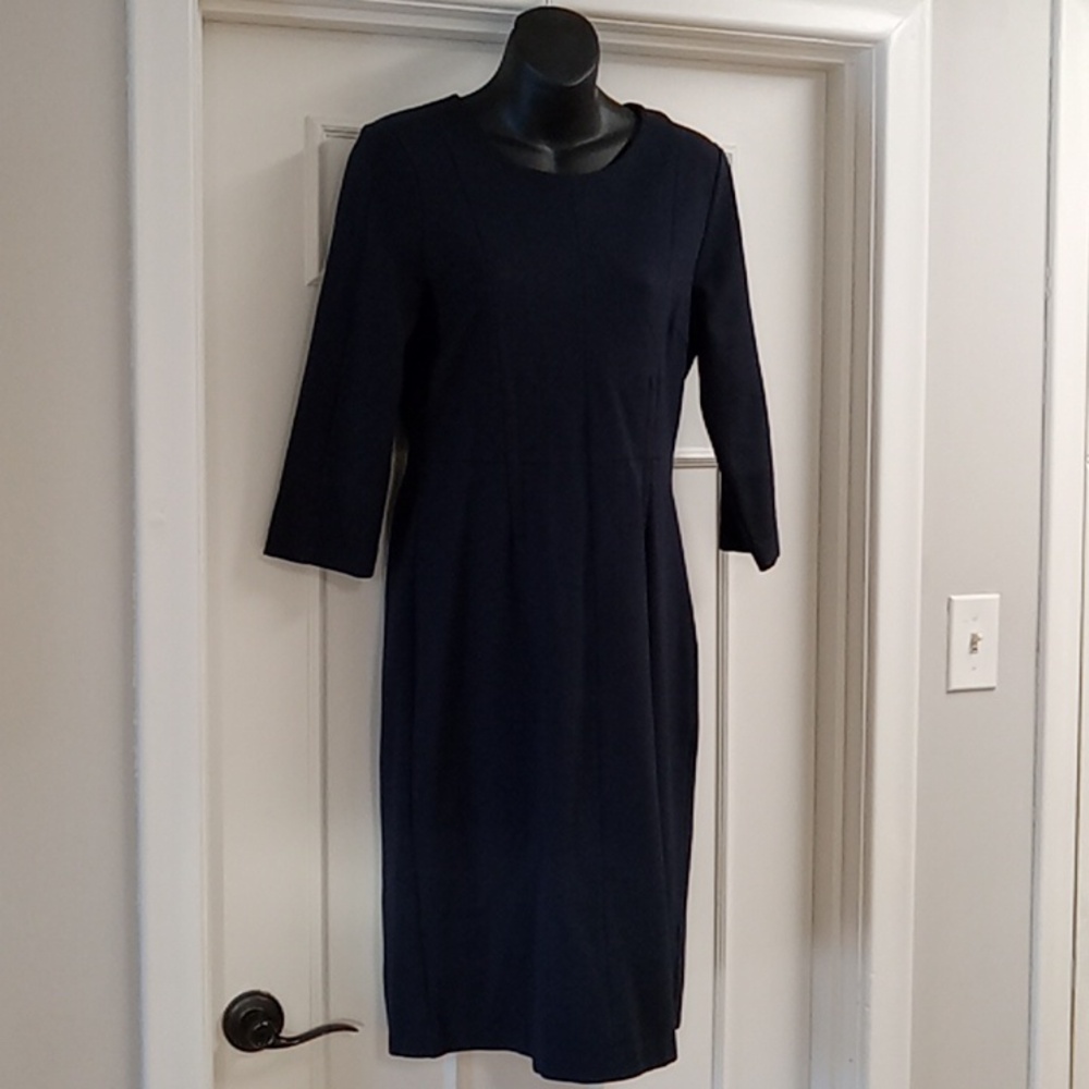 Me+Em Navy Sheath Dress